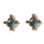 Two Stone Blue Topaz and Diamond Accent Studs | Lily Gardner