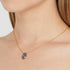 December Birthstone Tanzanite Pendant on Gold Chain Necklace
