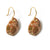 Jasper Stone Drop shaped earrings on gold earwires