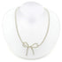 June Birthstone Gift Pearl Bow Necklace