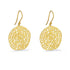 Large Round Matt Gold Filigree Earrings