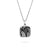 Small Square Lace and Silver Pendant Necklace on a chainfor 8th anniversary-| Lily Gardner