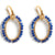Oval Outline Blue Agate Earrings | Lily Gardner