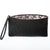 Floral Black Leather Lace Print Lined Clutch for 13th Wedding Anniversary| Lily Gardner