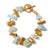 March Birthstone Aquamarine & Gold Stone Bracelet | Lily Gardner