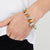 March Birthstone Aquamarine & Gold Stone Bracelet | Lily Gardner