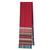 Crimson Multi-stripe Silk Lambswool Scarf