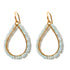 Soft Aqua Blue Stone Teardrop Earrings