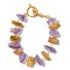 50th Wedding Anniversary Amethyst & Gold Stone Bracelet