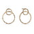 Double Circle Overlap Rose Gold Earrings | Lily Gardner