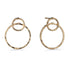 1st Wedding Anniversary Gold Double Circle Overlap Earrings