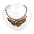 June Birthstone Crystal Pearl Filigree Capped Necklace