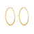 1st Wedding Anniversary Large Matt Gold Hoop Earrings | Lily Gardner