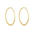 50th Wedding Anniversary Large Matt Gold Hoop Earrings