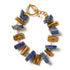 9th Wedding Anniversary Lapis Lazuli & Gold Stone Bracelet