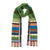 bright olive striped silk and lambswool scarf |Wallace Sewell