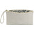 Ivory leather clutch bag open |Lily Gardner London