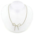 Crystal Pearl Bow Necklace