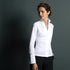 Collarless Fitted Classic White Cotton Shirt – ‘Audrey’