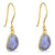 8th wedding anniversary tanzanite and gold drop earrings | Lily Gardner