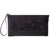 Floral Black Leather Lace Print Lined Clutch for 13th Wedding Anniversary | Lily Gardner