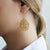 Large Round Matt Gold Filigree Earrings | Lily Gardner