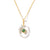 20th Wedding Anniversary Emerald Crystal pendant on gold chain | LIly Gardner London