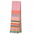 pink multi-stripe silk lambswool long scarf viewed as a length