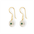 15th Wedding Anniversary Crystal Emerald Earrings