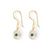 May Birthstone  Emerald and Crystal Earrings with gold ear wires | Lily Gardner London